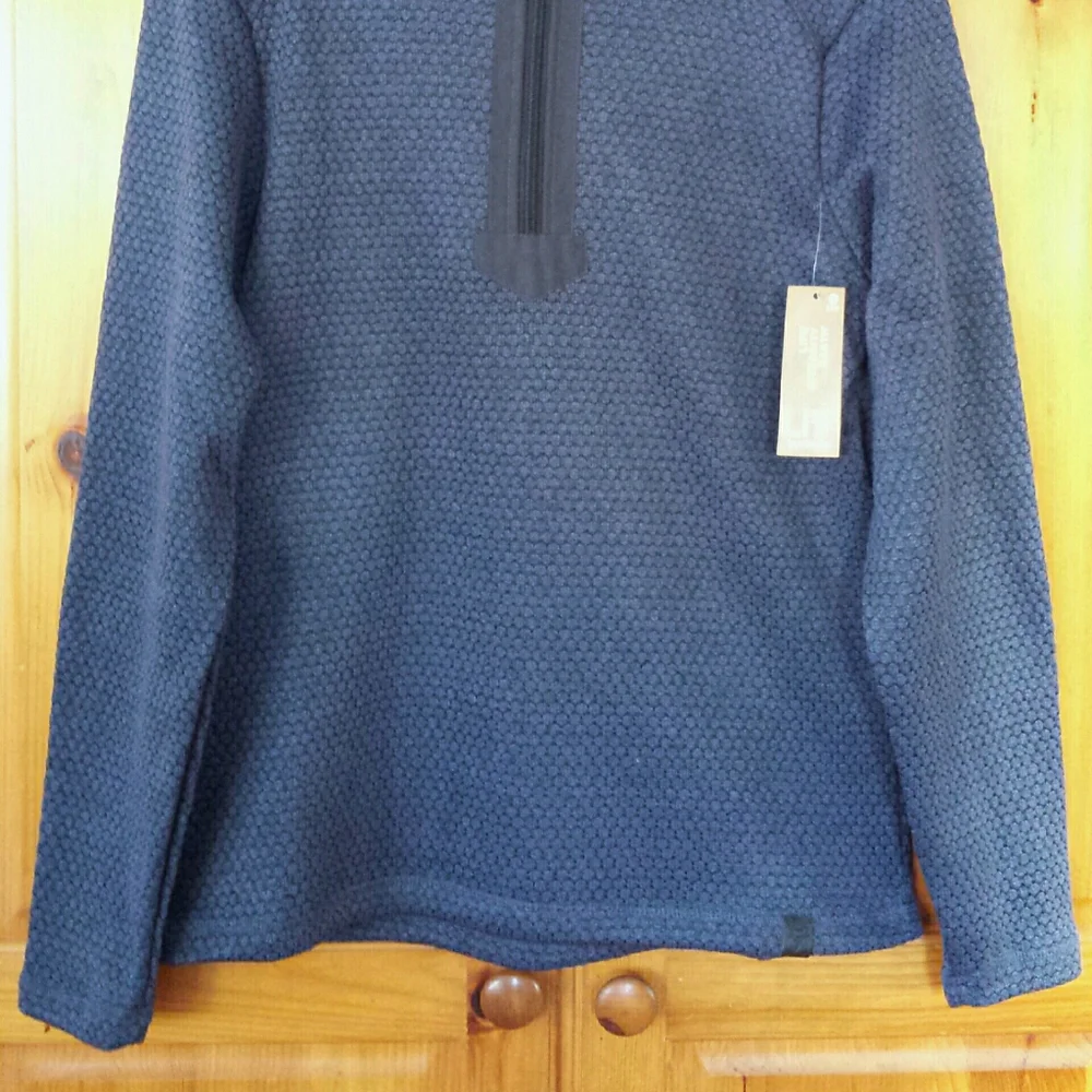 NWT Liv Outdoor Men's Blue Textured Knit 1/4 Zip Pullover S - Picture 6 of 14
